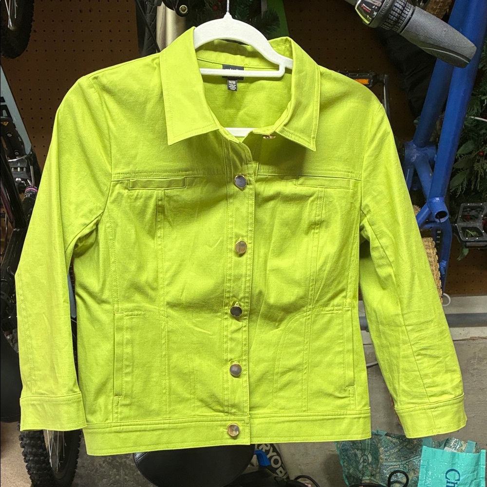 Rafaella Studio Neon Green Jean Jacket